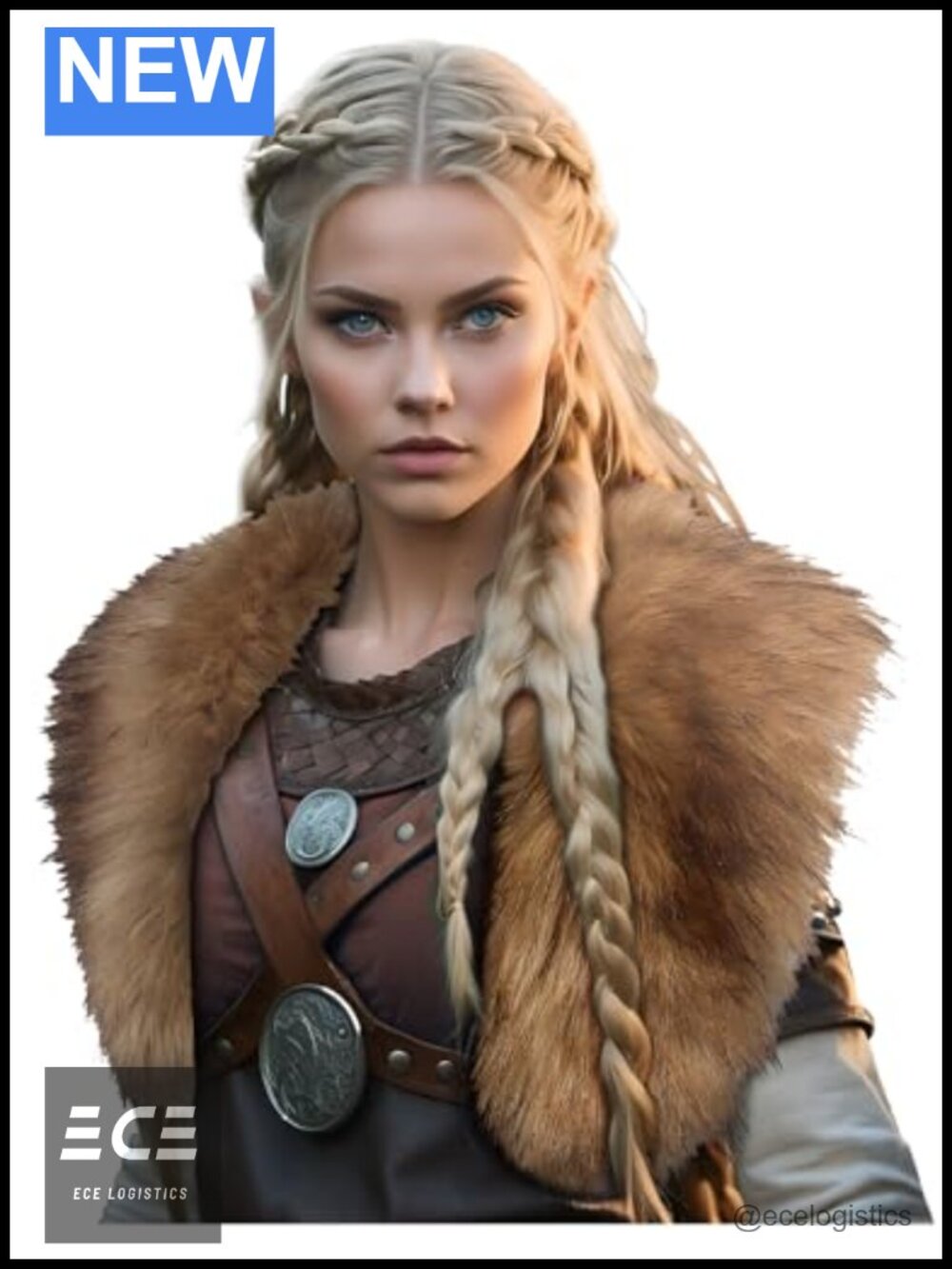 Faux Fur Viking Collar Shawl Wrap Shoulder Scarf Medieval Costume